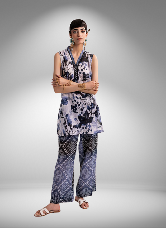 Midnight Botanical Printed Ensemble