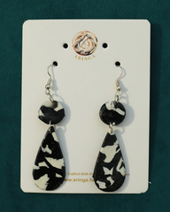 Midnight Marble Earrings – Aringa Fashion